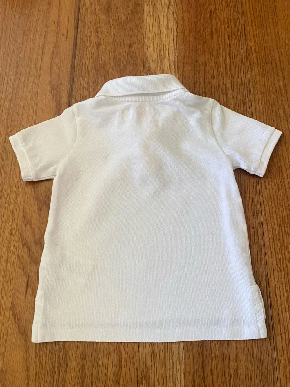 Ralph Lauren White Polo Shirt with Blue Stripe Embroidered Pony’s Shorts Set
